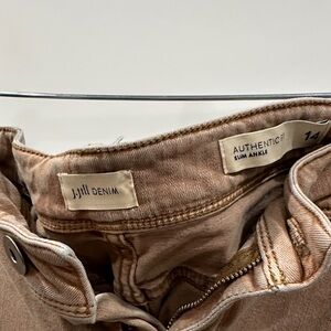 J. Jill Authentic Slim Ankle Jeans in Tan